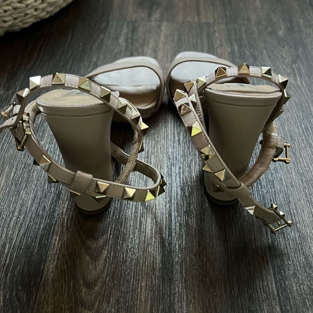 Valentino Beige Studded Heels - image 5